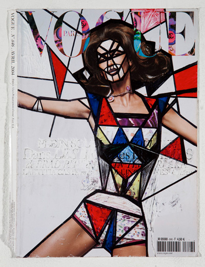 Female Figure; Vogue, mixed techniques on paper, 2009